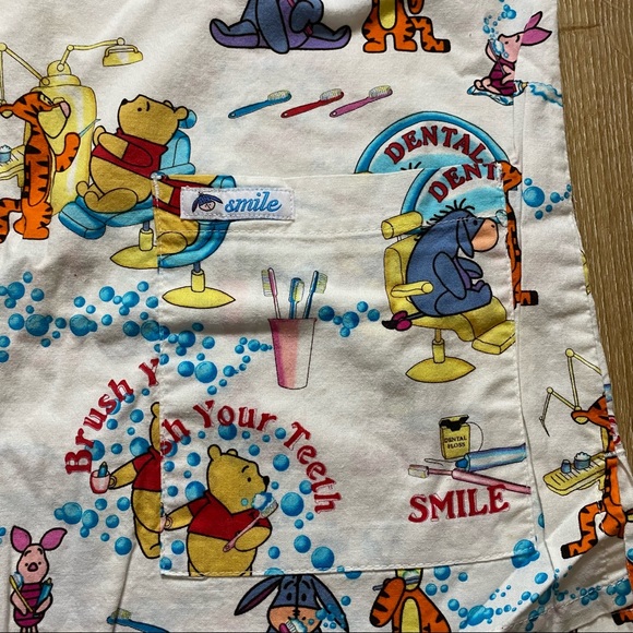 Disney Winnie the Pooh & Friends Dental Hygienist Scrub Top - Picture 7 of 11